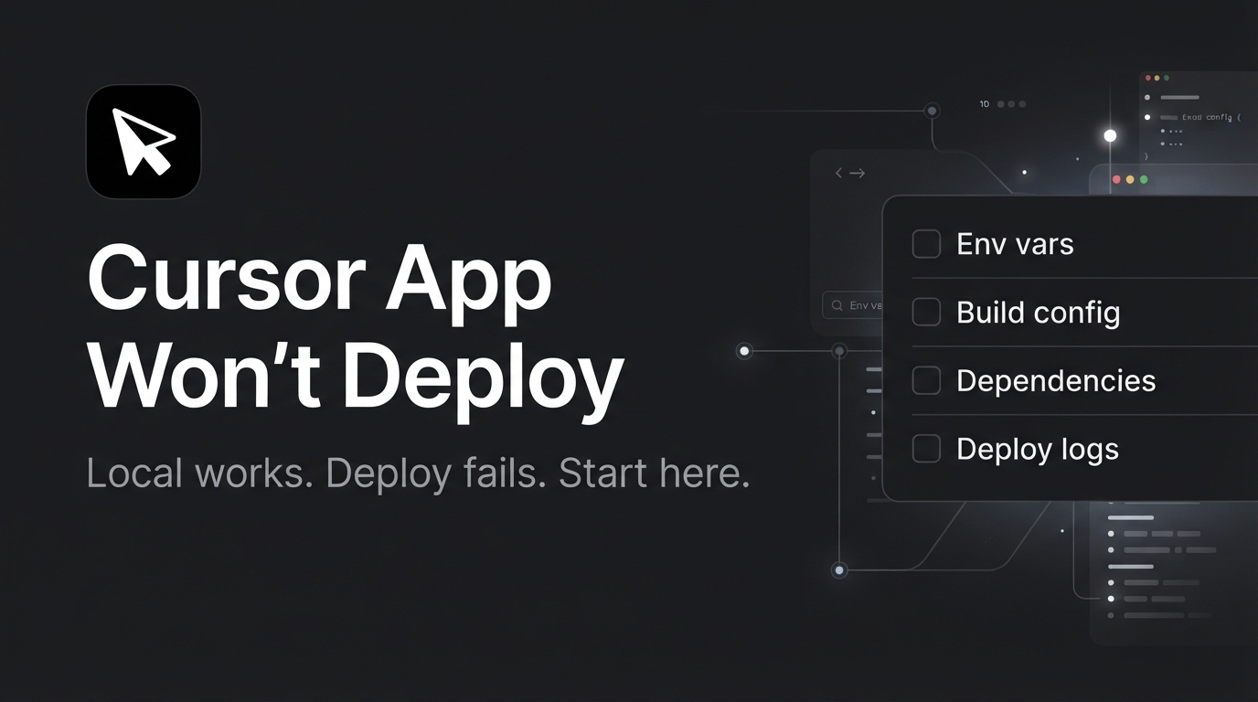 Cursor App Won't Deploy? Start Here