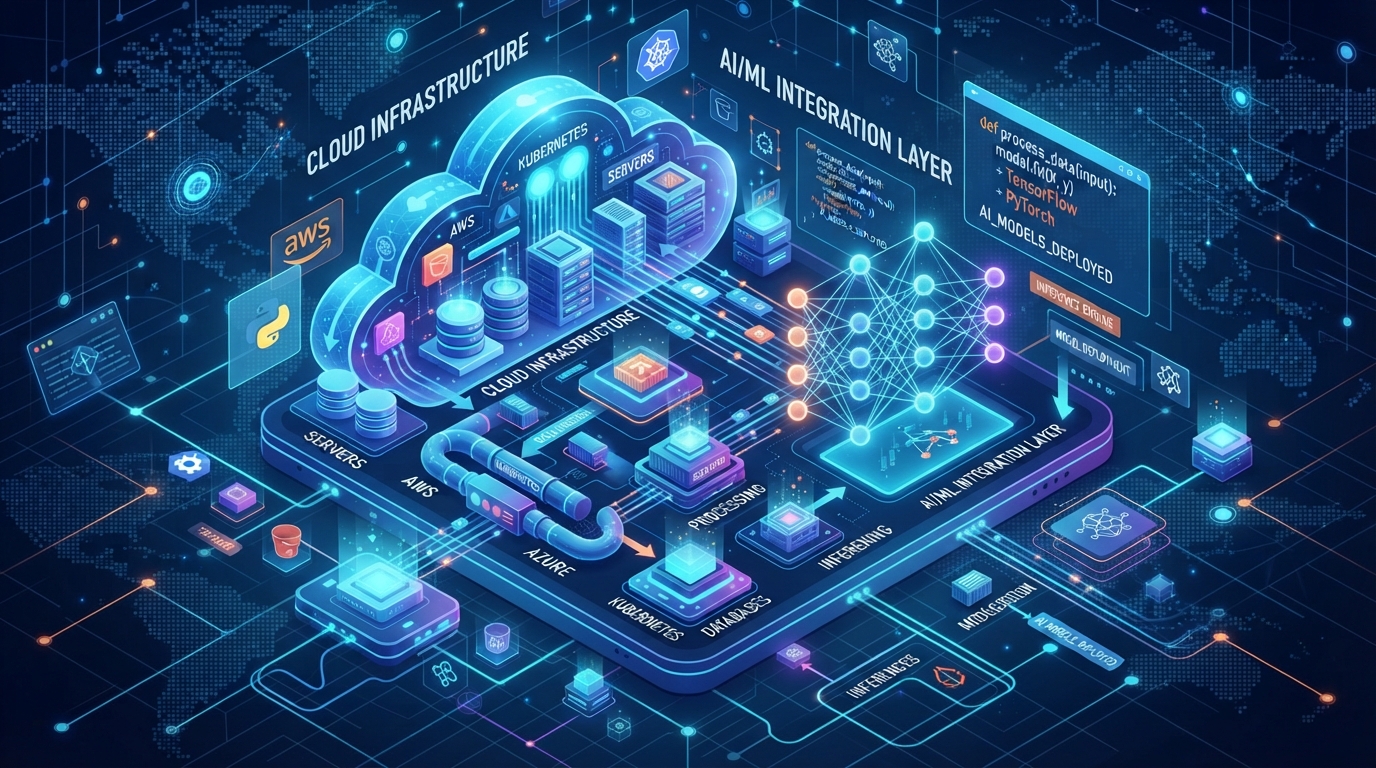 Hosting & Cloud Infrastructure Services illustration